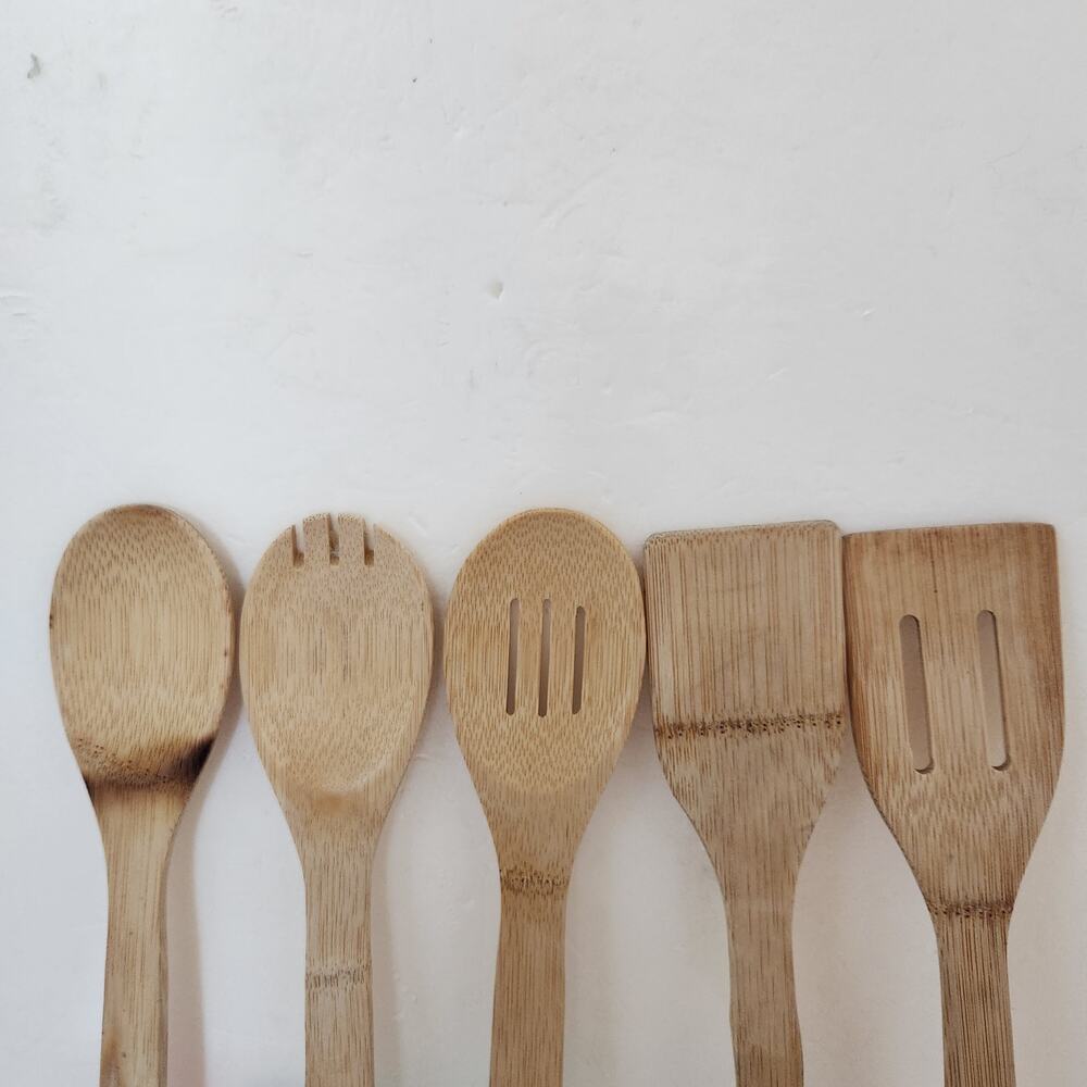 5 piece wooden Kitchen Utensil set